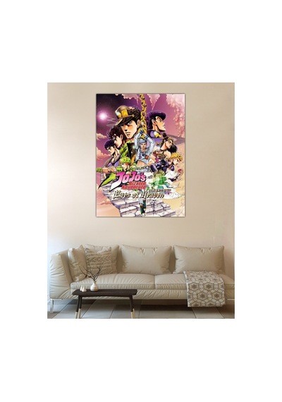 Anime Jojo's Bizarre Poster Desenli Tasarım Duvar Halısı
