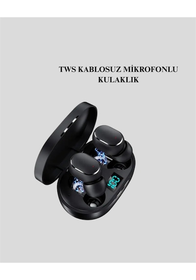 Tws Bluetooth Kulaklık Kulak İçi Kablosuz Dijital Göstergeli Çağrı Cevaplayabilen - Diğer