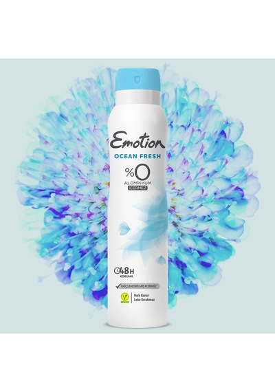 Emotion Ocean Fresh Kadın Vegan Deodorant 4x150 Ml Hızlı Kurur, Leke Bırakmaz