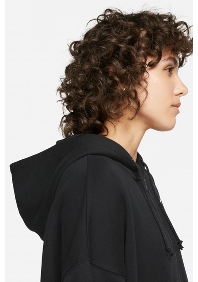 Nike Sportswear Essentials Oversize Fleece Full Zip Hoodie Kadın Geniş Kalıp Kapüşonlu Sweatshirt Siyah Siyah Nike Sportswear Essentials Oversize Fleece Full Zip Hoodie Kadın Geniş Kalıp Kapüşonlu Sweatshirt Siyah Siyah