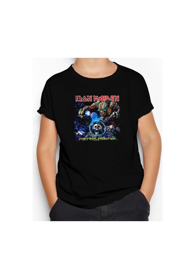 Zepplin Giyim Iron Maiden The Final Frontier Siyah Çocuk Tişört Siyah