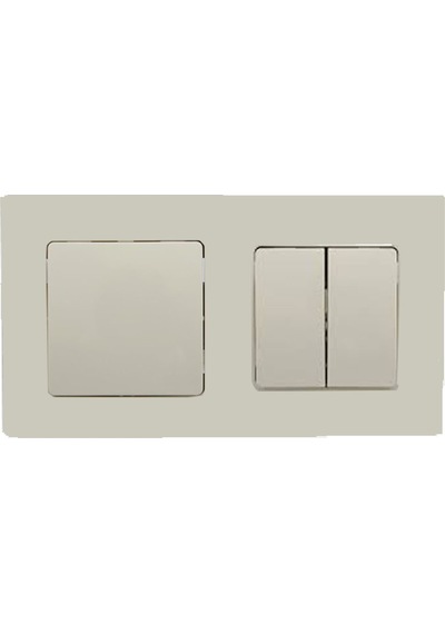 Legrand Salbei Bej Krem 2'li Set Anahtar + Komütatör
