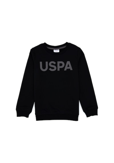 U.S. Polo Assn. Erkek Çocuk Siyah Basic Bisiklet Yaka Sweatshirt 50307801-VR046