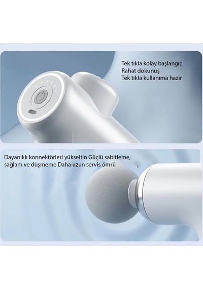 Aeriashield Coofbe 6 Fonksiyonlu Titreşimli Yoğurmalı 4 Başlıklı Masaj Aleti Darbeli Masaj Tabancası Kas  001
