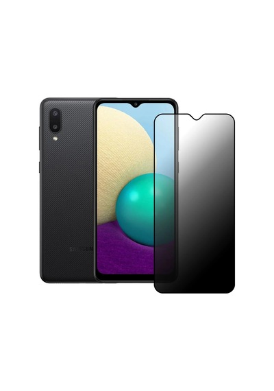 Samsung Galaxy A02 Uyumlu Privacy Hayalet Gizli - Temperli Cam Ekran Koruyucu - Anti Static Hd