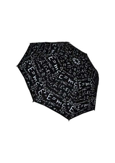 Herşey Nota Mc2 Fizik Unisex Desenli Siyah Şemsiye 330 Çok Renkli
