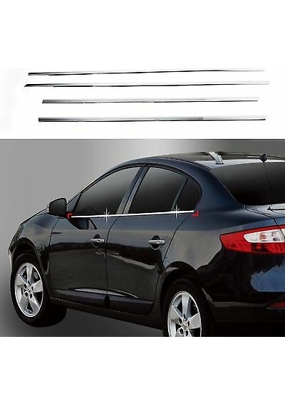 Renault Fluence Krom Cam Çıtası Seti 4 Kapı 2010-2017 Paslanmaz Renault Fluence Krom Cam Çıtası Seti 4 Kapı 2010-2017 Paslanmaz