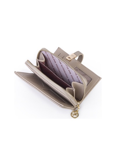 Nas Bag Kadın Orta Boy Kartlık Kağıt Para Ve Bozuk Para Tasarımına Sahip Kum Victoria 16x9 Cm Kum Rengi
