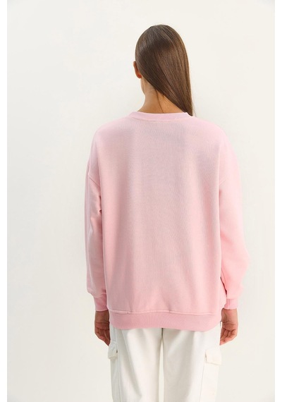 Shade Kadın Bisiklet Yaka Yusufcuk Taş İşlemeli Relaxed Sweatshirt 1558 60283660 - Şeker Pembe Shade Kadın Bisiklet Yaka Yusufcuk Taş İşlemeli Relaxed Sweatshirt 1558 60283660 - Şeker Pembe