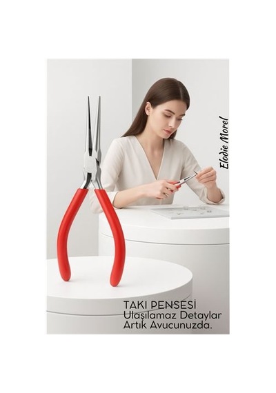 Zenvac Profesyonel Uzun İnce Sivri Uçlu Kargaburun Takı Pensesi 12 Cm - Hassas Mücevherat Onarımı 722506 Zenvac29
