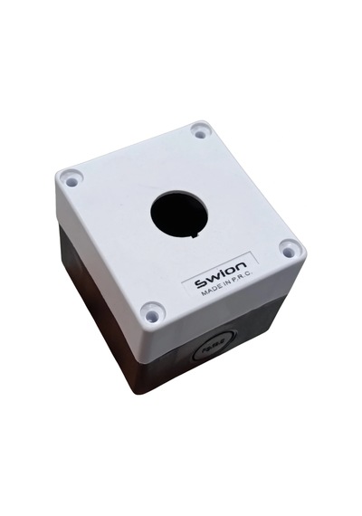 Hj9 22mm Buton Kutusu Gri-siyah Tekli