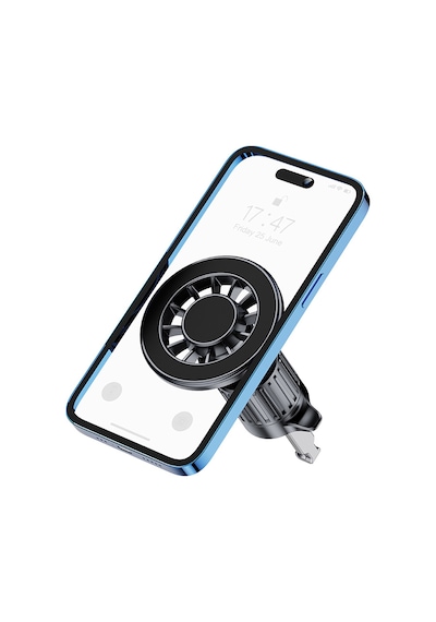 Zore Yc-19 Magnetik 360 Derece Oynar Başlıklı Telefon Tutucu Havalandırma Tasarım Siyah