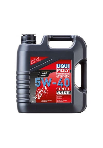 Liqui Moly Motosiklet 5W-40 4T %100 Sentetik Street Race Motor Yağı 4 L