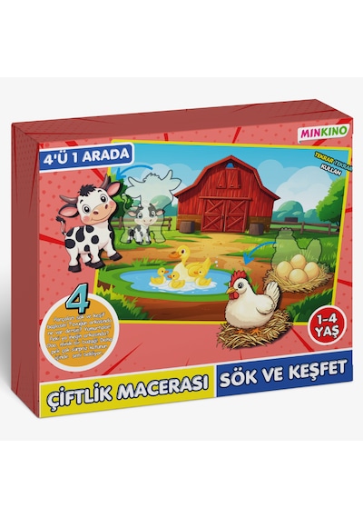 1-4 Yaş Cırt Cırtlı Etkinlik Seti Çiftlik Macerası Sök Ve Keşfet