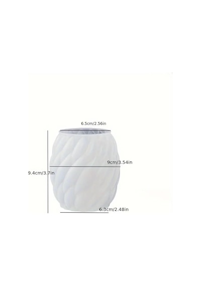 Silikon Mum Yağmur Damlası Şekilli Orta Boy 3d Geometrik Kavisli Sütun Sabun Kalıbı Diğer