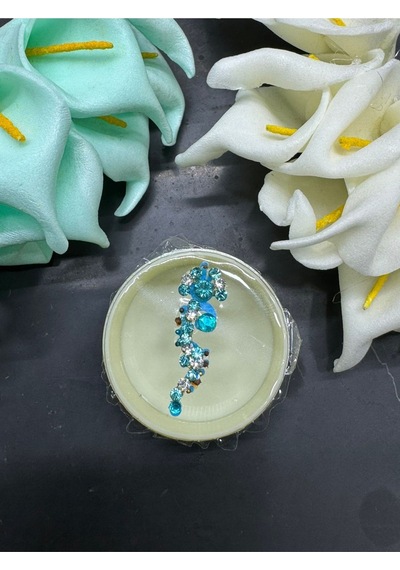 Yüz Taşı Face Gems Yapışkan Burun Parmak Hızma Model44 Turkuaz