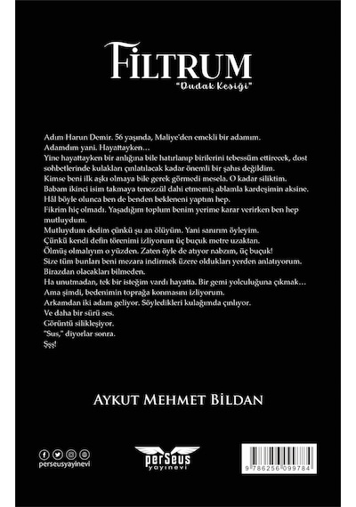 Filtrum : Dudak Kesiği - Aykut Mehmet Bildan - Perseus Yayınevi