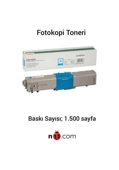 Oki C301 Mavi Toner 44973543