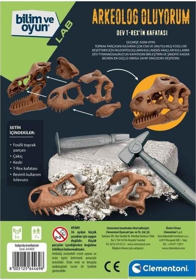 Clementoni 64469 Bilim Ve Oyun - T-rex Kazı Seti +7 Yaş