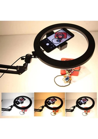 Hornet Masa Tripodu 10 Inç Ring Light 5500k Youtuber Led Işıklı Tripod Led Işığı Akrobat