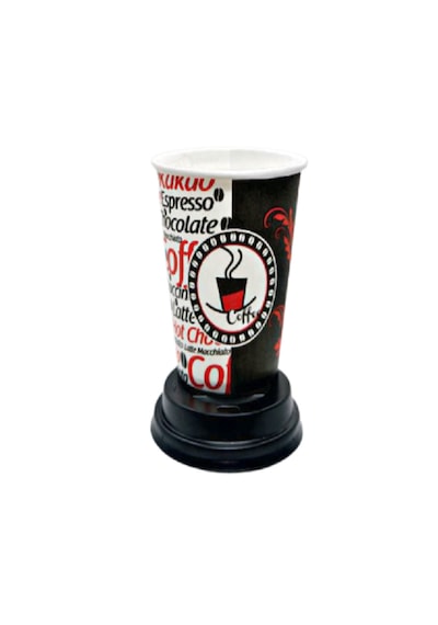 8 oz Siyah Beyaz Kapaklı Americano Kahve Bardak 250 ml 100 Adet