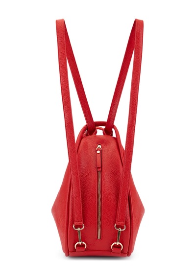 Bruno Rossi Bag Kadın Hakiki Deri Kırmızı Sırt & Omuz Çantası 1048 Mlx14g Bn Cnt Sk25-26 Rosso Kırmızı