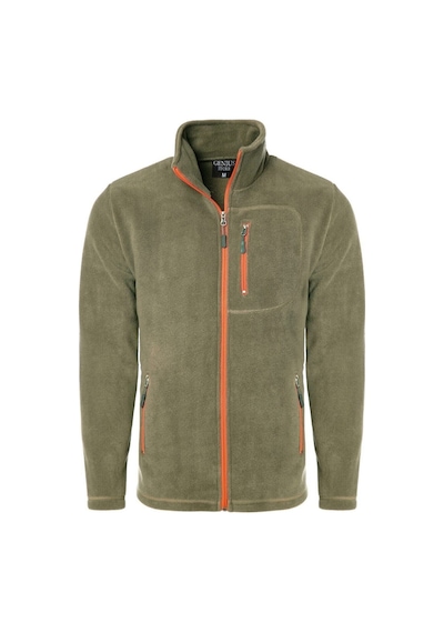 Genius Store Store Erkek Polar Tam Fermuarlı 3 Cepli Outdoor Polar Ceket Tactical Flecee Açık Haki