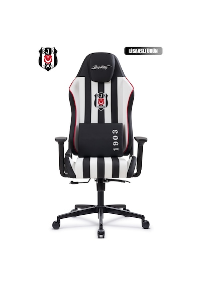Fanchair X Beşiktaş Çubuklu Lisanslı Oyuncu Koltuğu-34 Siyah