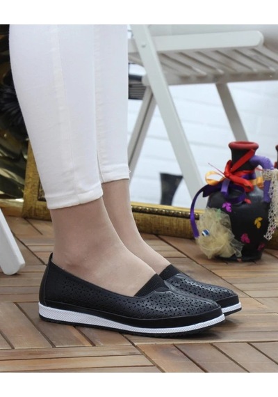 Sedef 700 Anne Günlük Comfort Ayakkabı Siyah Krem
