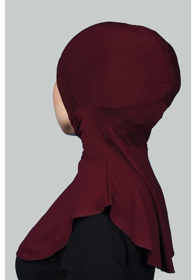 Altobeh Kadın Tesettür Pratik Boyunluklu Hijab - Sporcu Bone Bordo