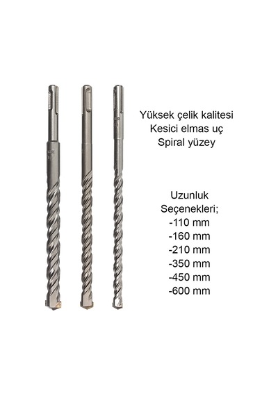 Master Beton Delme Matkap Ucu Sds Plus Uç Ölçü Seçiniz 13x160 MM