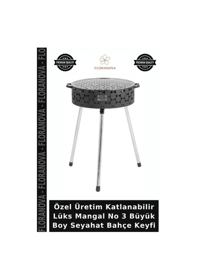 Özel Üretim Katlanabilir Lüks Mangal No 3 Büyük Boy Seyahat Bahçe Keyfi Çok Renkli