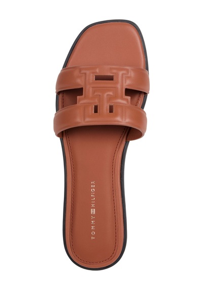 Tommy Hilfiger Th Logo Strap Mule Kadın Kahverengi Sandalet - Fw0fw08671
