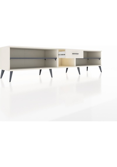 Hyperion Tv Ünitesi 2 Raflı Tek Çekmeceli 220x44x51 Aytaşı-antrasit/aytaşı Antrasıt/aytası - Aytası Hyperion Tv Ünitesi 2 Raflı Tek Çekmeceli 220x44x51 Aytaşı-antrasit/aytaşı Antrasıt/aytası - Aytası