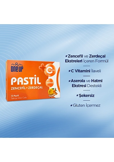 One Up Pastil Zencefil + Zerdeçal 3 x 12 Pastil