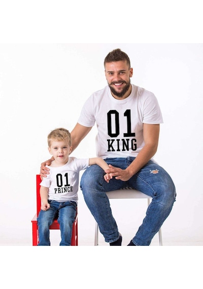 Tshirthane King Prince Baba Oğul Kombini Tshirt Giyim