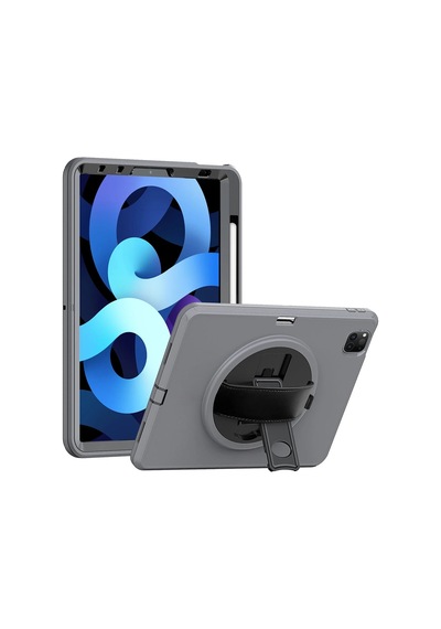 Newface - 756 - iPad Uyumlu Pro 11 2018 Kılıf Hand Strap Tablet Kılıfı - Csmo-tex - - Gri