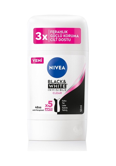 Kadın Stick Deodorant Black&white Invisible Clear 50 Ml