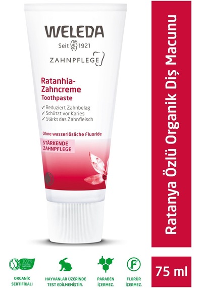Weleda Ratanya Özlü Organik Diş Macunu 75 ml