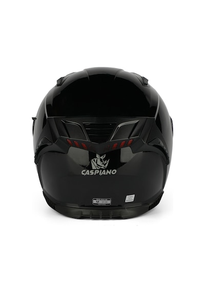 Caspiano Homer Full-face Led Işıklı Glossy Black Motosiklet Kaskı Ece-r 22.06 Sertifikalı Siyah