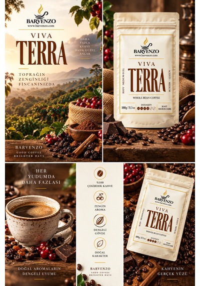 Barvenzo Viva Terra 1000 G Dengeli Karakter Nitelikli Kahve Filtre Kahve Makinesi