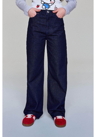 Defacto 90s Wıde Leg Geniş Paça Jean Pantolon Kız Çocuk G4648a826smnm26 Lacivert-nm26