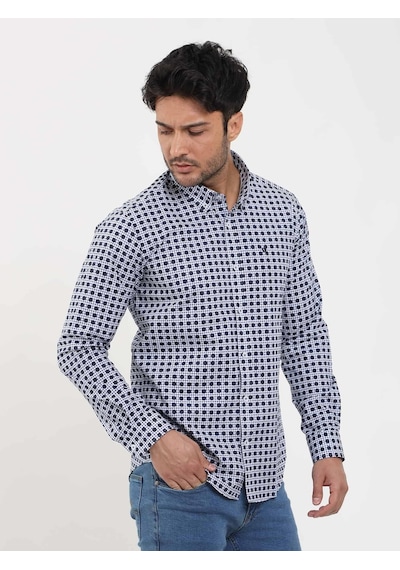 Dufy Lacivert Erkek Slim Fit Puantiyeli Brent Düğmeli Yaka Uzun Kol Gömlek - 104349-lacivert Lacivert Dufy Lacivert Erkek Slim Fit Puantiyeli Brent Düğmeli Yaka Uzun Kol Gömlek - 104349-lacivert Lacivert