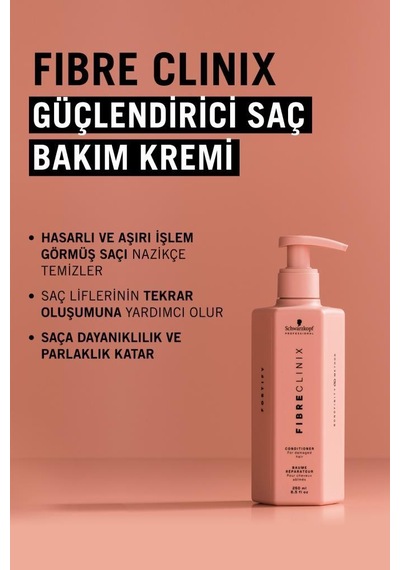 Fibre Clinix Güçlendirici Saç Bakım Kremi 250ml Yıpranmış Saçlar