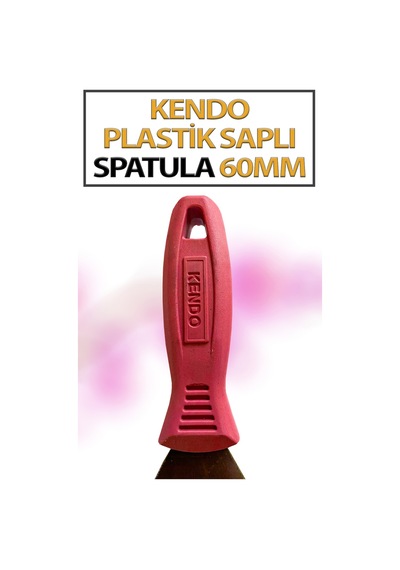 Plastik Saplı Spatula No 60 Ekonomik, Paslanmaz Spatula Ağız Genişliği 60 Mm