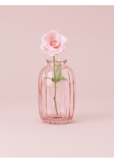 Chacha Home Modern 3'lü Minimalist Cam Çiçek Vazosu Dekoratif Masa Üstü Vazo Seti Açık Pembe