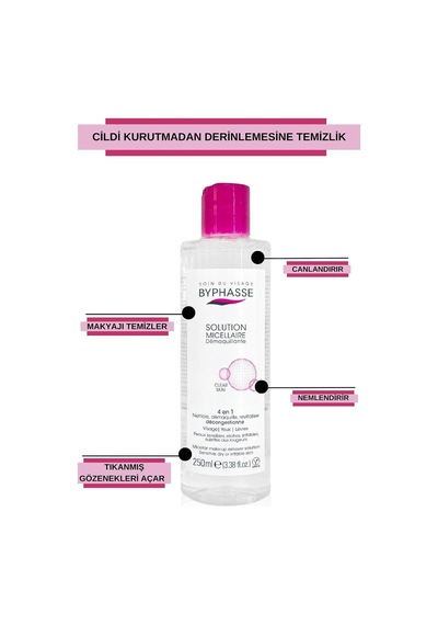 Byphasse Micellar Yüz Ve Makyaj Temizleyici Misel Su Kuru,hassas Ve Allerjiye Meyilli Ciltler 250ml Belirtilmemiş