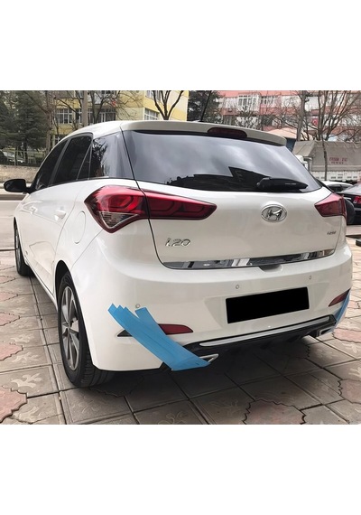 Hyundai İ20 2015-2017 Egzoz Görünümlü Parlak Siyah Difüzör Plastik Boyalı