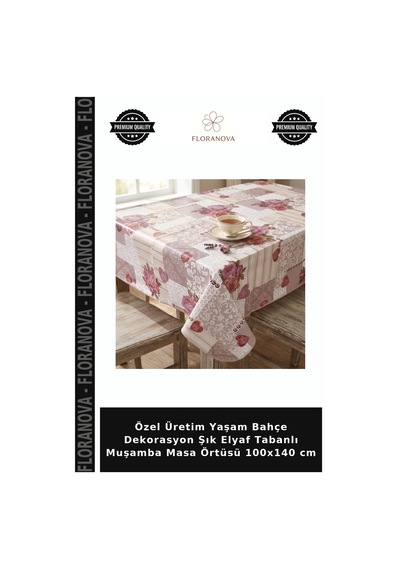 Özel Üretim Yaşam Bahçe Dekorasyon Şık Elyaf Tabanlı Muşamba Masa Örtüsü 100x140 Cm Çok Renkli