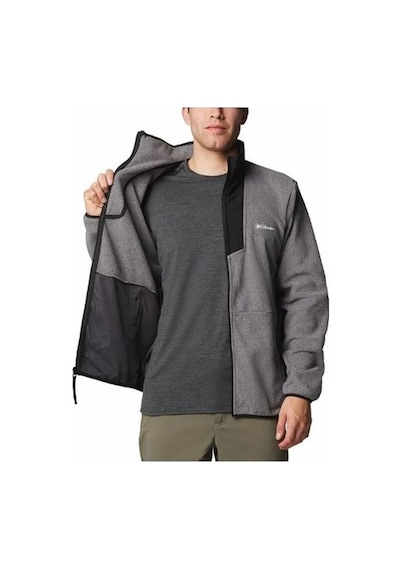 Columbia Sequoia Grove Full Zip Fleece Koyu Gri Melanj Erkek Outdoor Polar Am0596 Gri